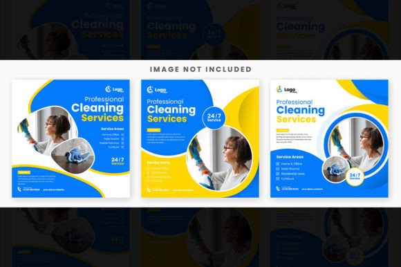 Download Cleaning Service Social Media Post Set - Post set Collection