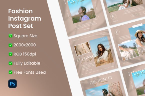 Download Fashion Instagram Post Set - Post set Collection