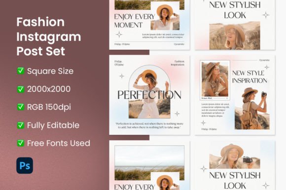 Download Fashion Instagram Post Set - Post set Collection